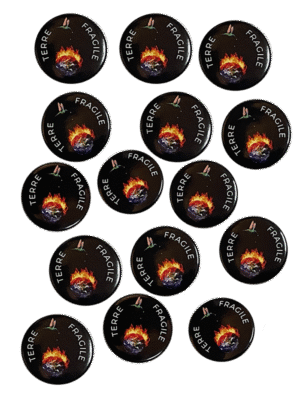 Lot de 15 badges Terre Fragile Légendaire