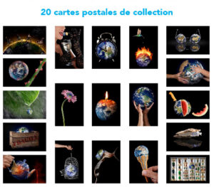 Lot de 20 cartes postales Terre Fragile